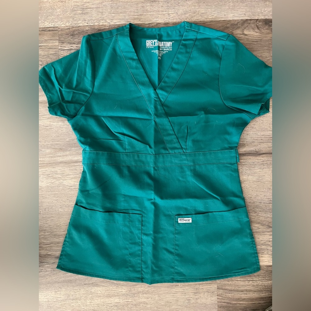 Greys Anatomy XS Green Scrub Set